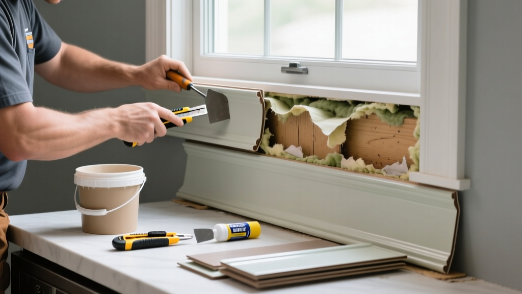 Fix Melted Vinyl Siding Near Kitchen Windows