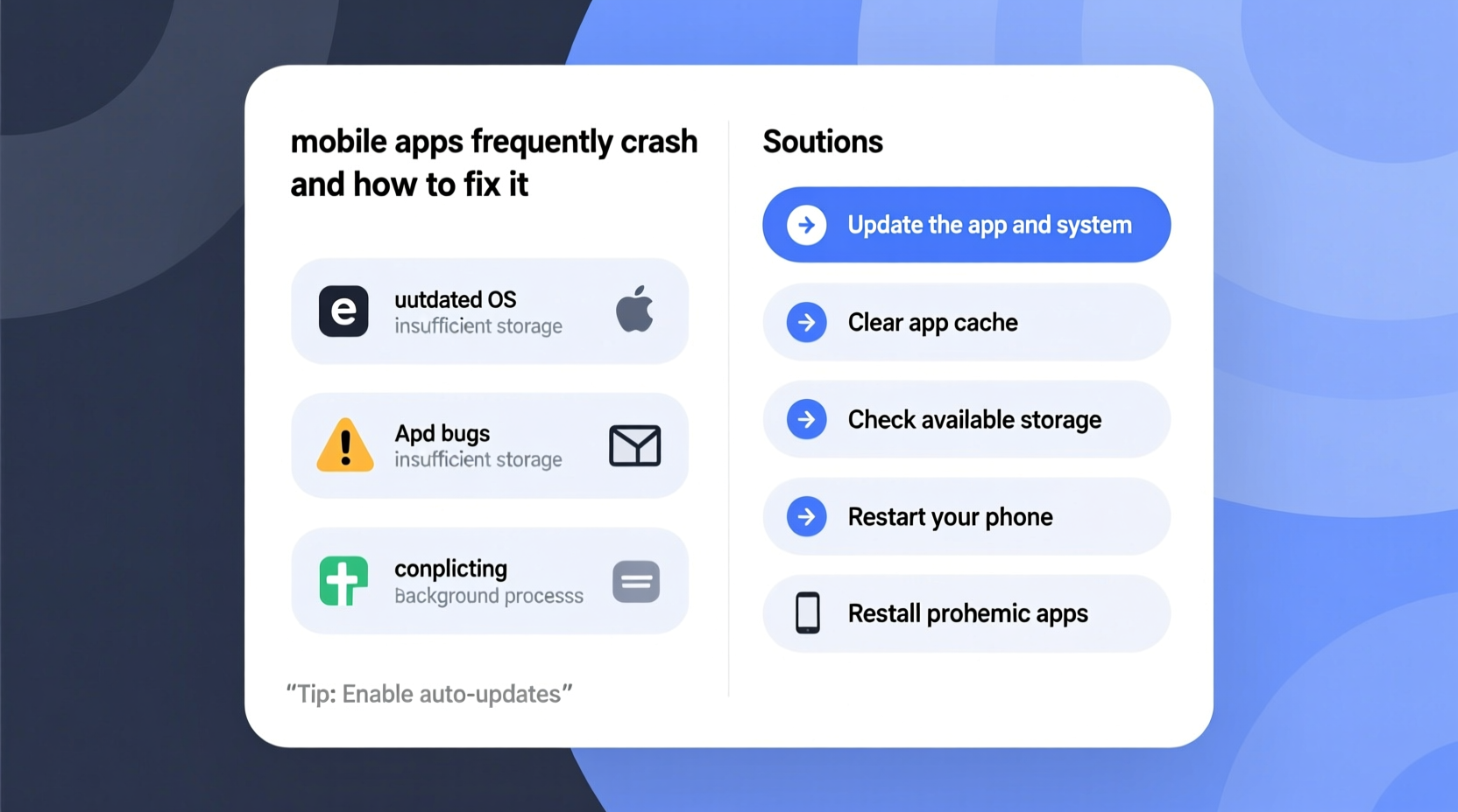 why do some apps keep crashing on my phone and how to stop it