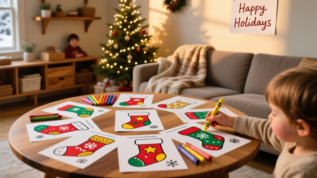 Lovely Christmas Stocking Coloring Pages for Your Little Ones: Creative, Calm, and Completely Kid-Approved