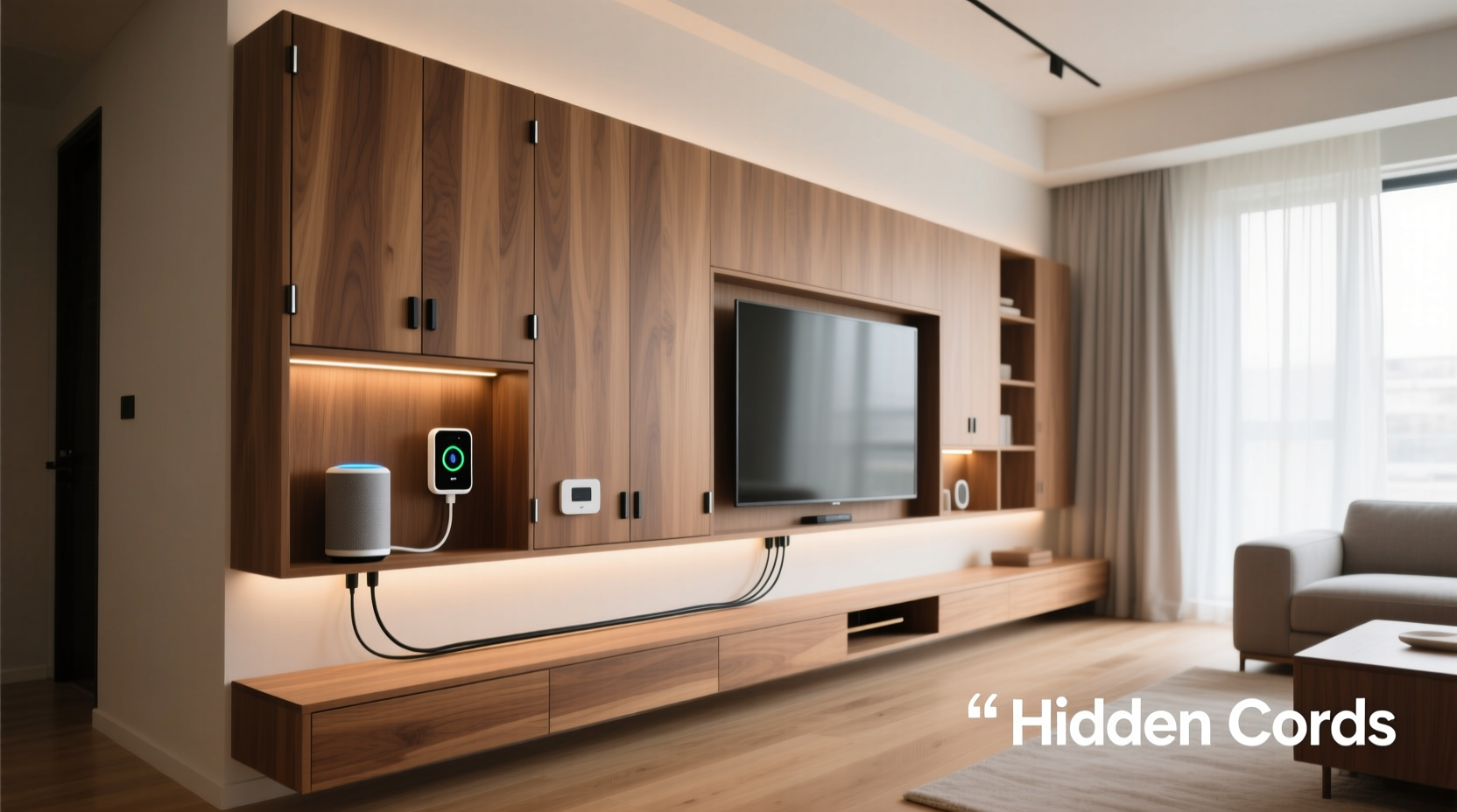 how to hide cords from smart home devices neatly and stylishly