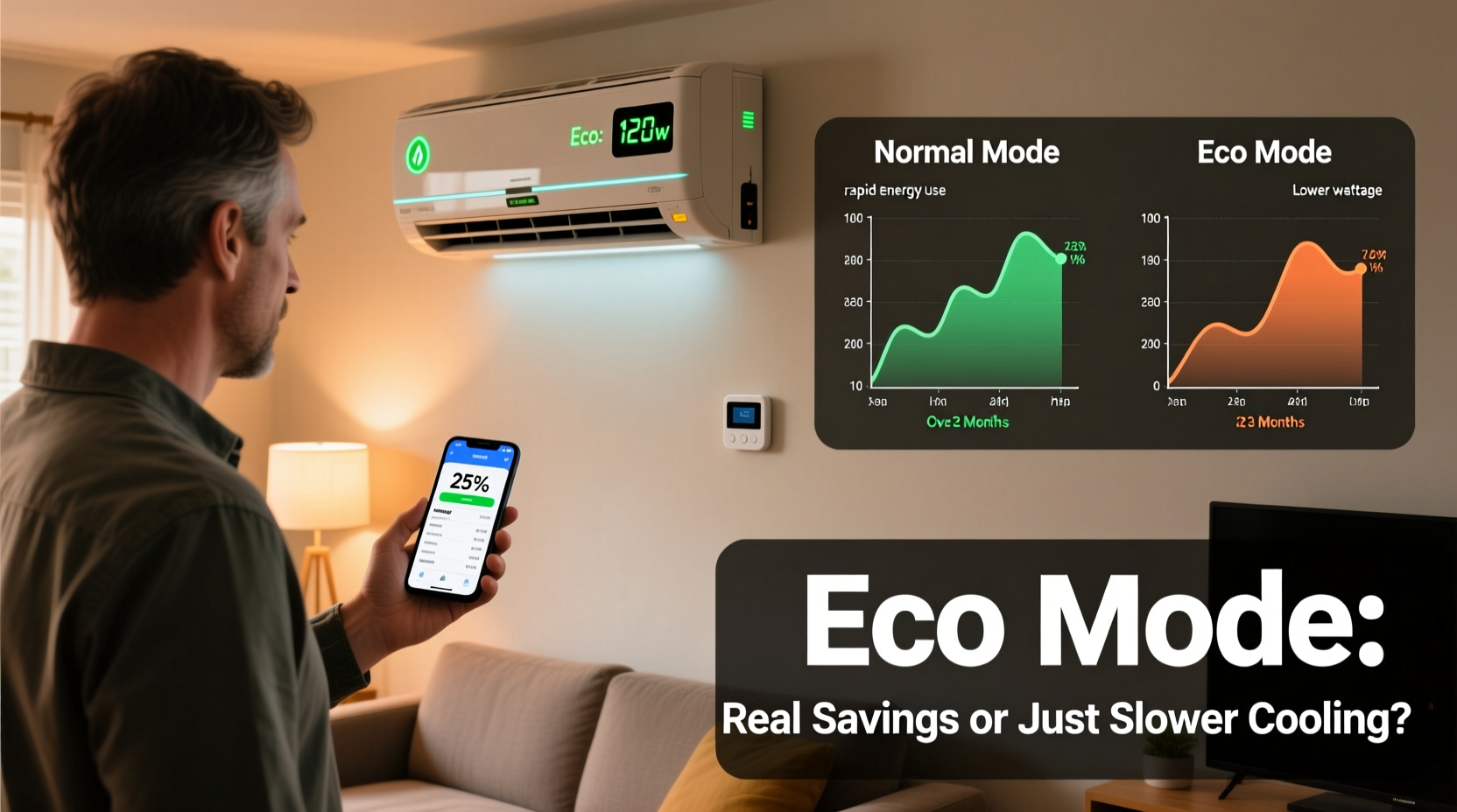 is eco mode on ac really saving money or just slowing cooling