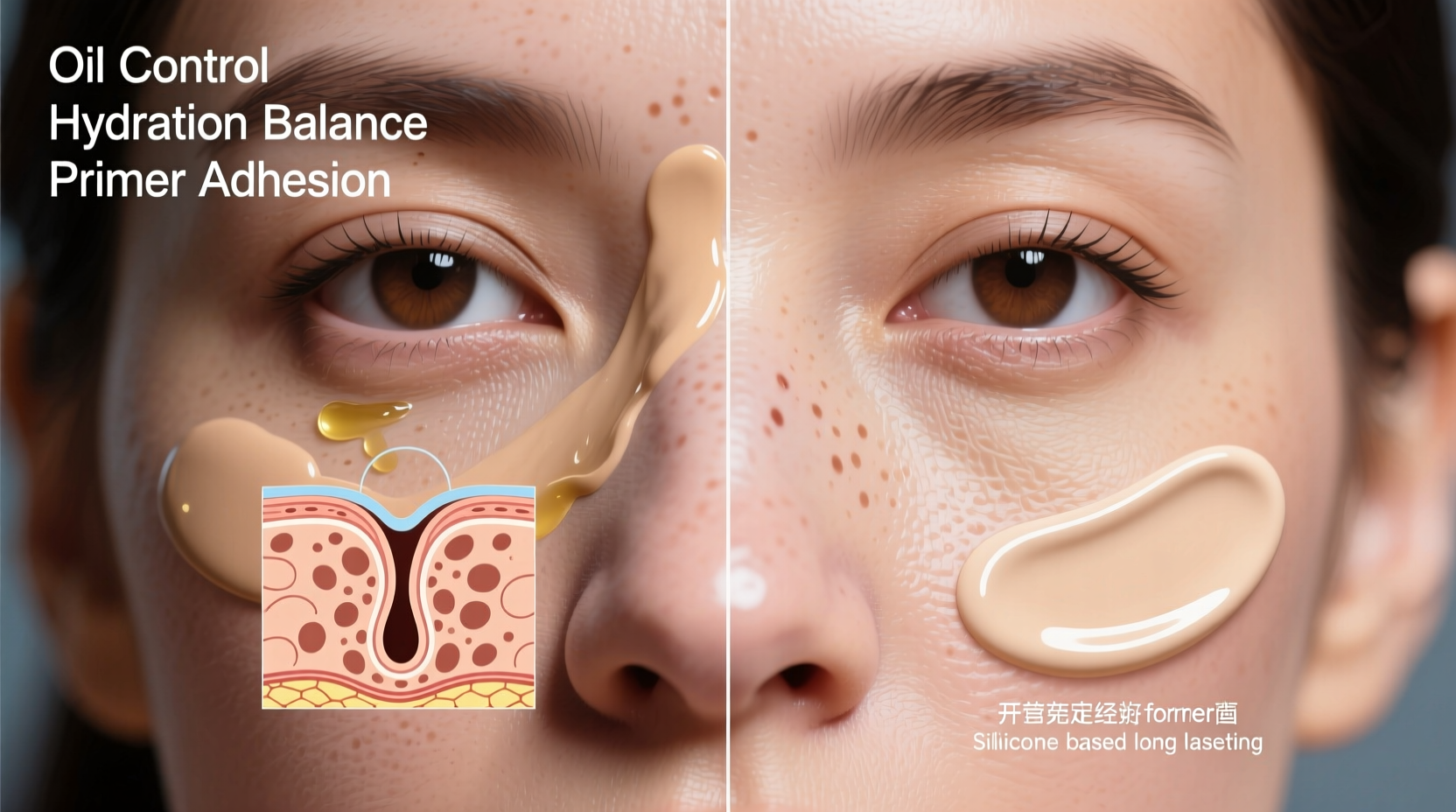 why is my foundation separating on my nose by noon causes and primer fixes