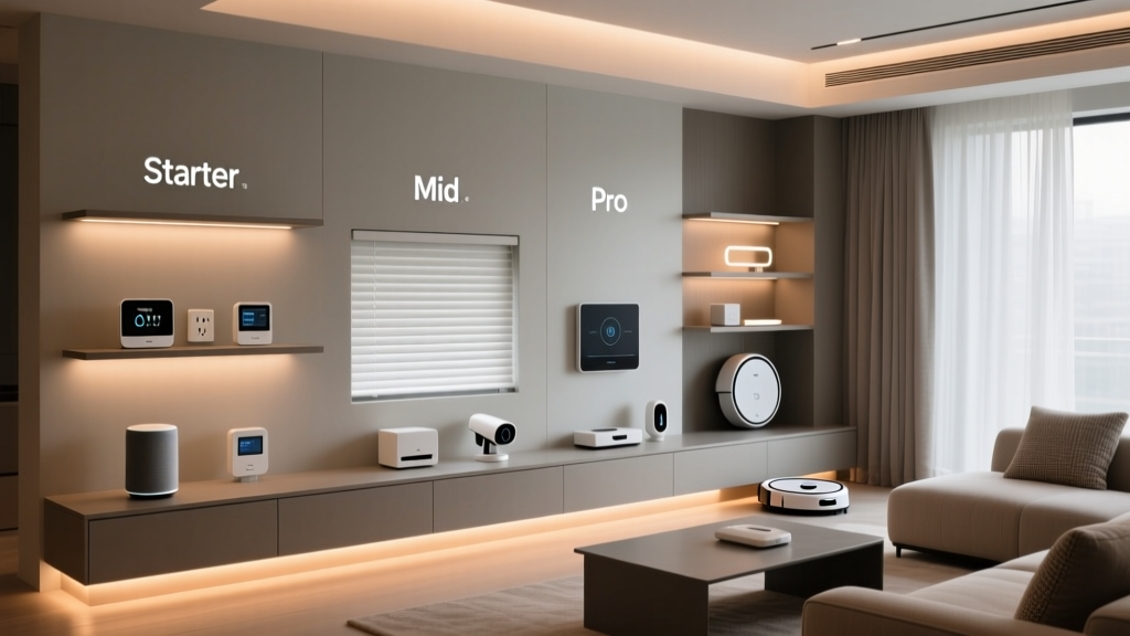 Smart Home Automation Plan: Living Room Setup by Budget Tier