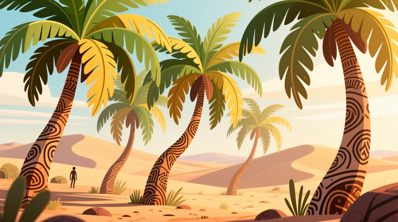bushy palms