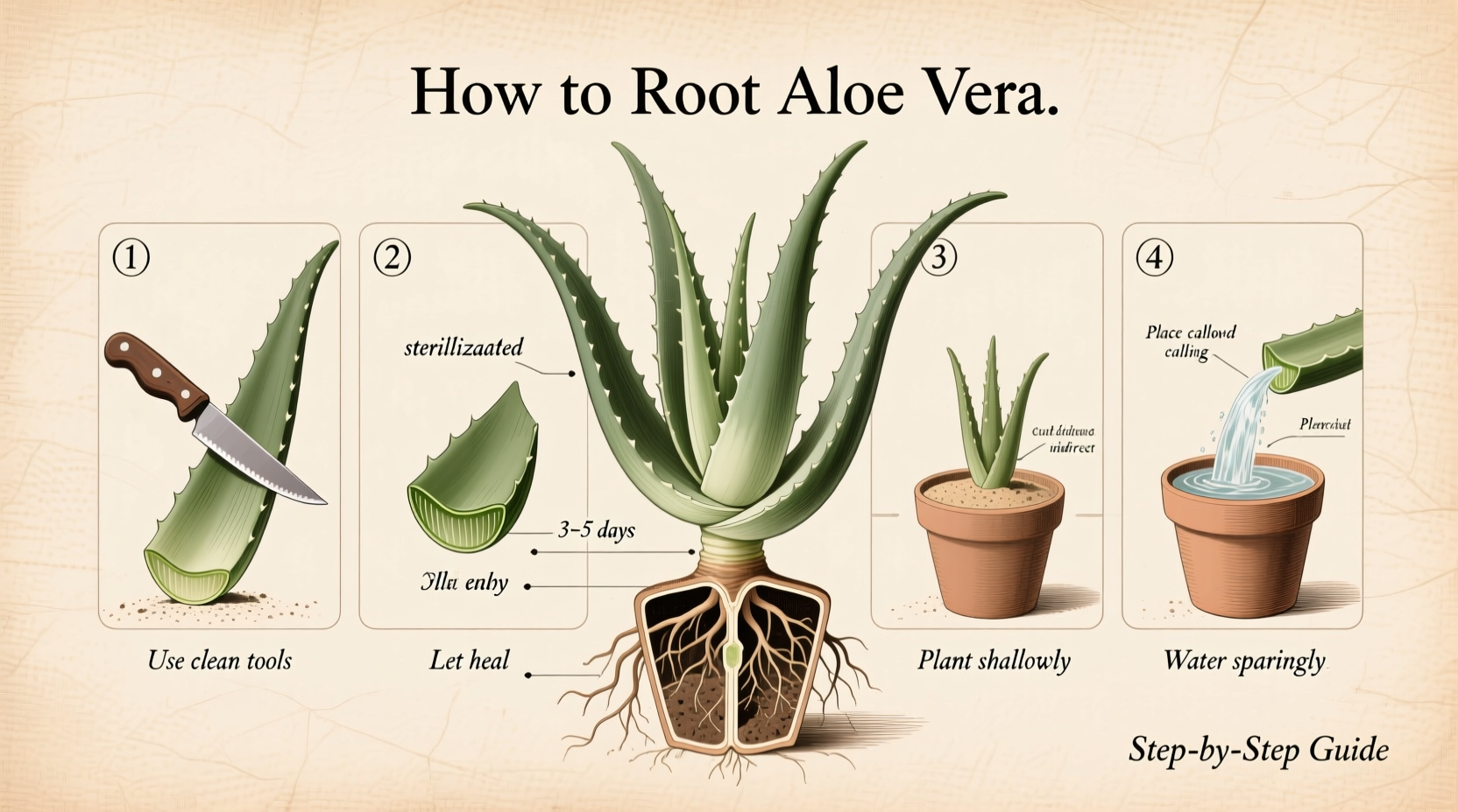 Root Aloe Vera in 3 Steps | TheHomeSprouts