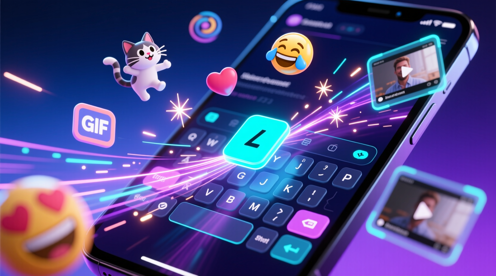 slash keyboard makes it easy to text gifs videos and m