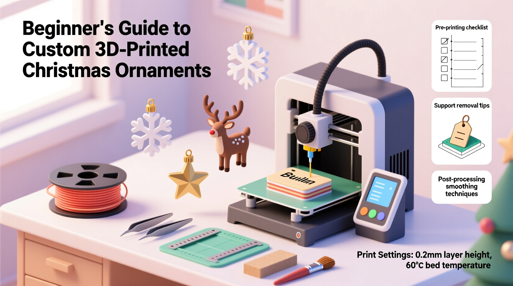 is it possible to 3d print custom christmas ornaments at home beginner tips