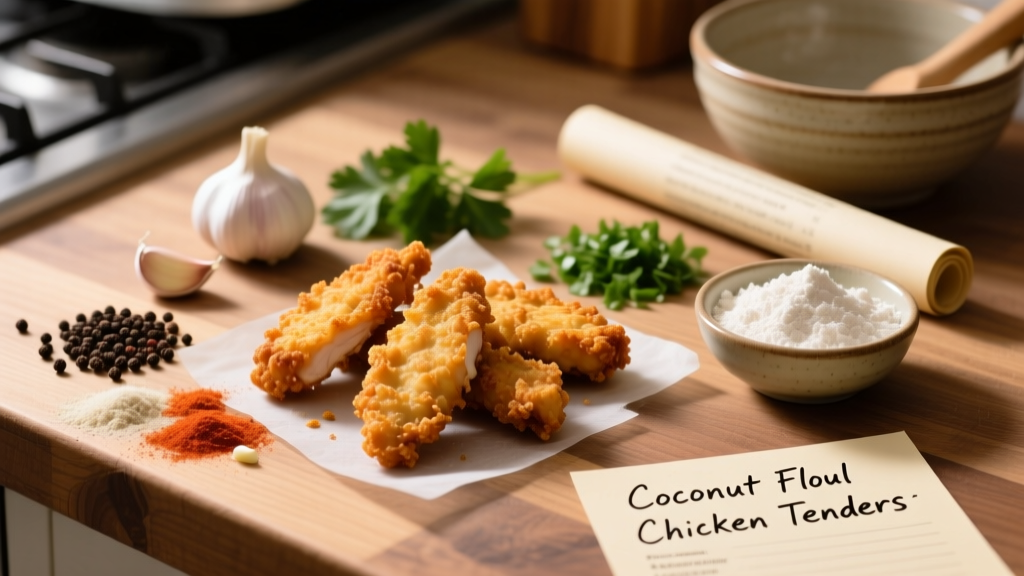 Coconut Flour Chicken Tenders in Air Fryer