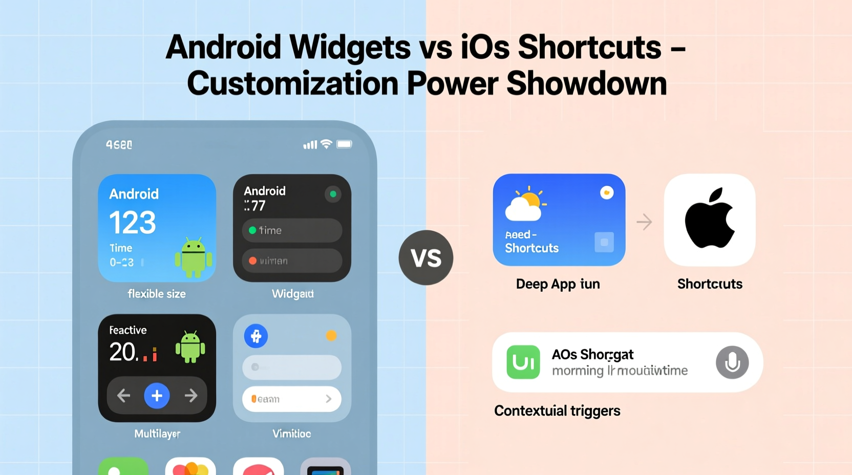 android widgets vs ios shortcuts which offers more customization power