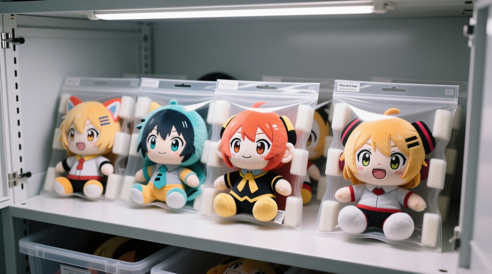 anime plush storage archival closet organization