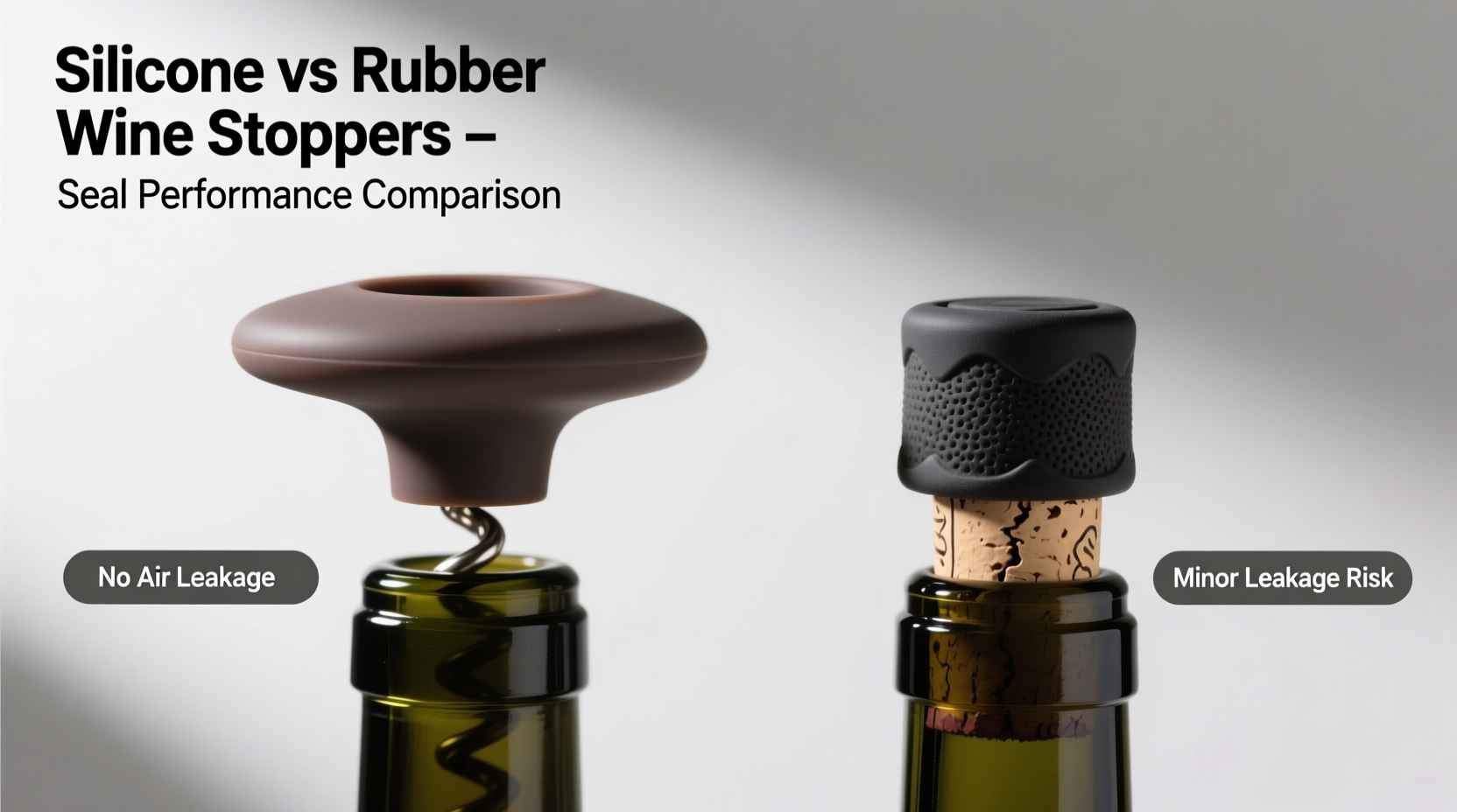do silicone wine stoppers create a tighter seal than rubber ones
