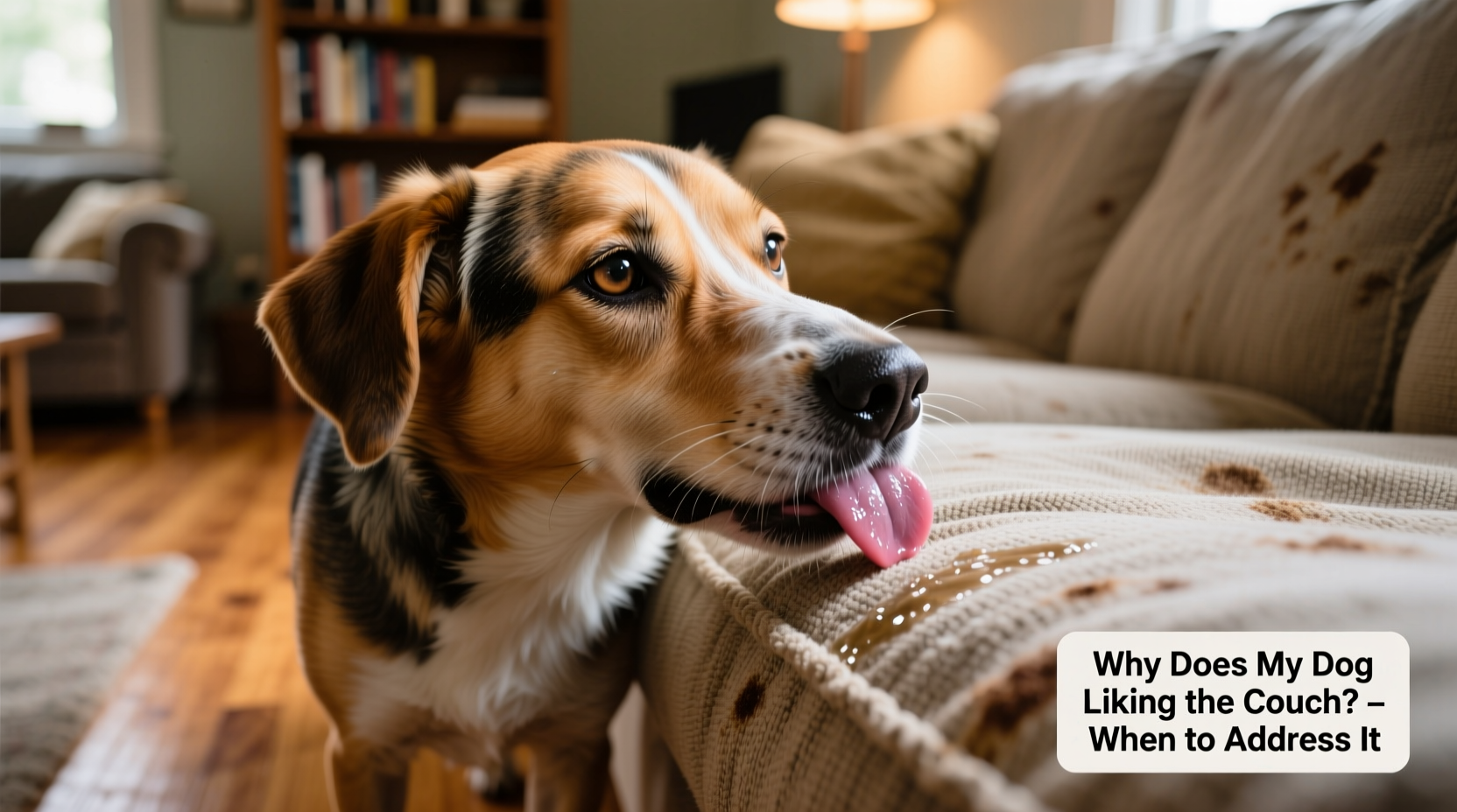 why does my dog lick the couch and when to address it