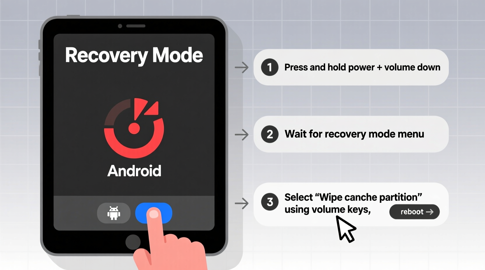 how to reset a tablet when it freezes repeatedly during updates