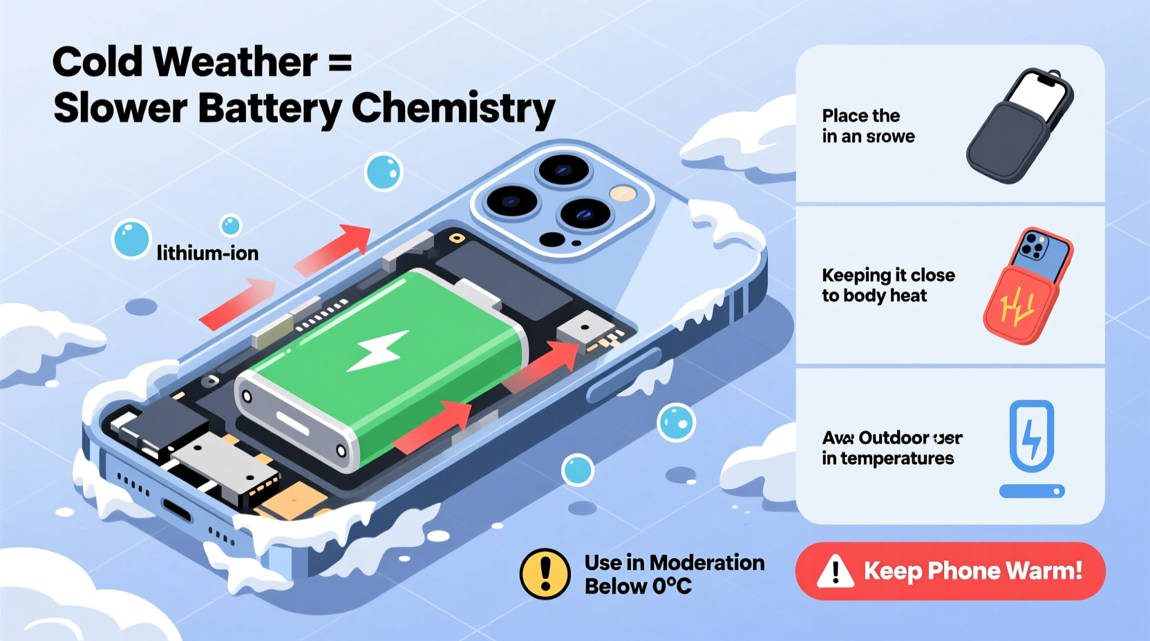 why does my phone battery drain faster in cold weather and how to slow it
