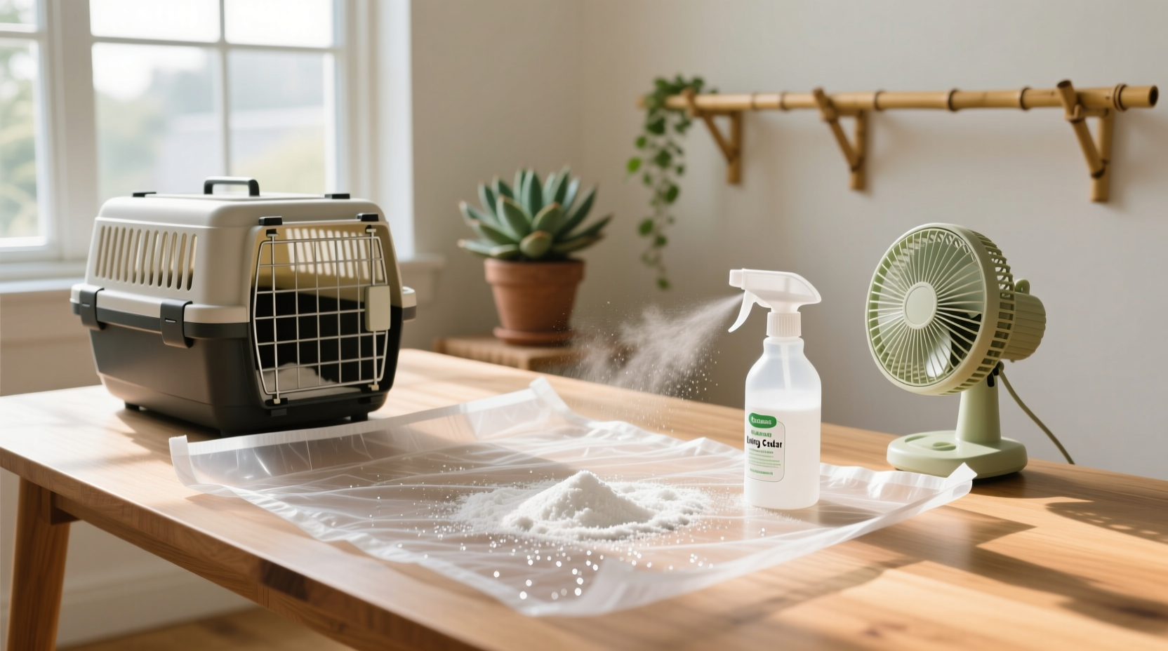 how to deodorize pet carrier liners naturally