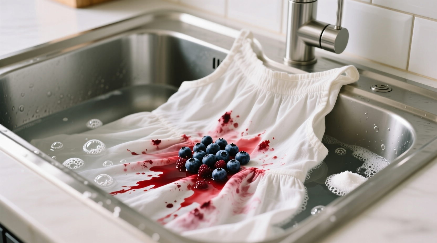 berry stain removal frozen blueberry juice trick
