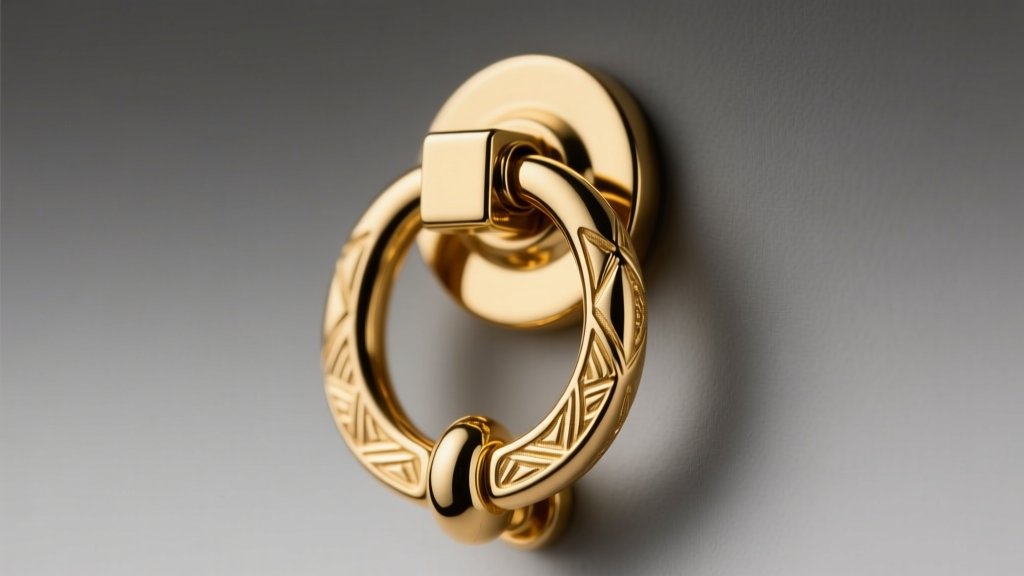 Macro shot of a gold vermeil door knocker earring hinge and secure omega clasp mechanism under soft, directional studio lighting.