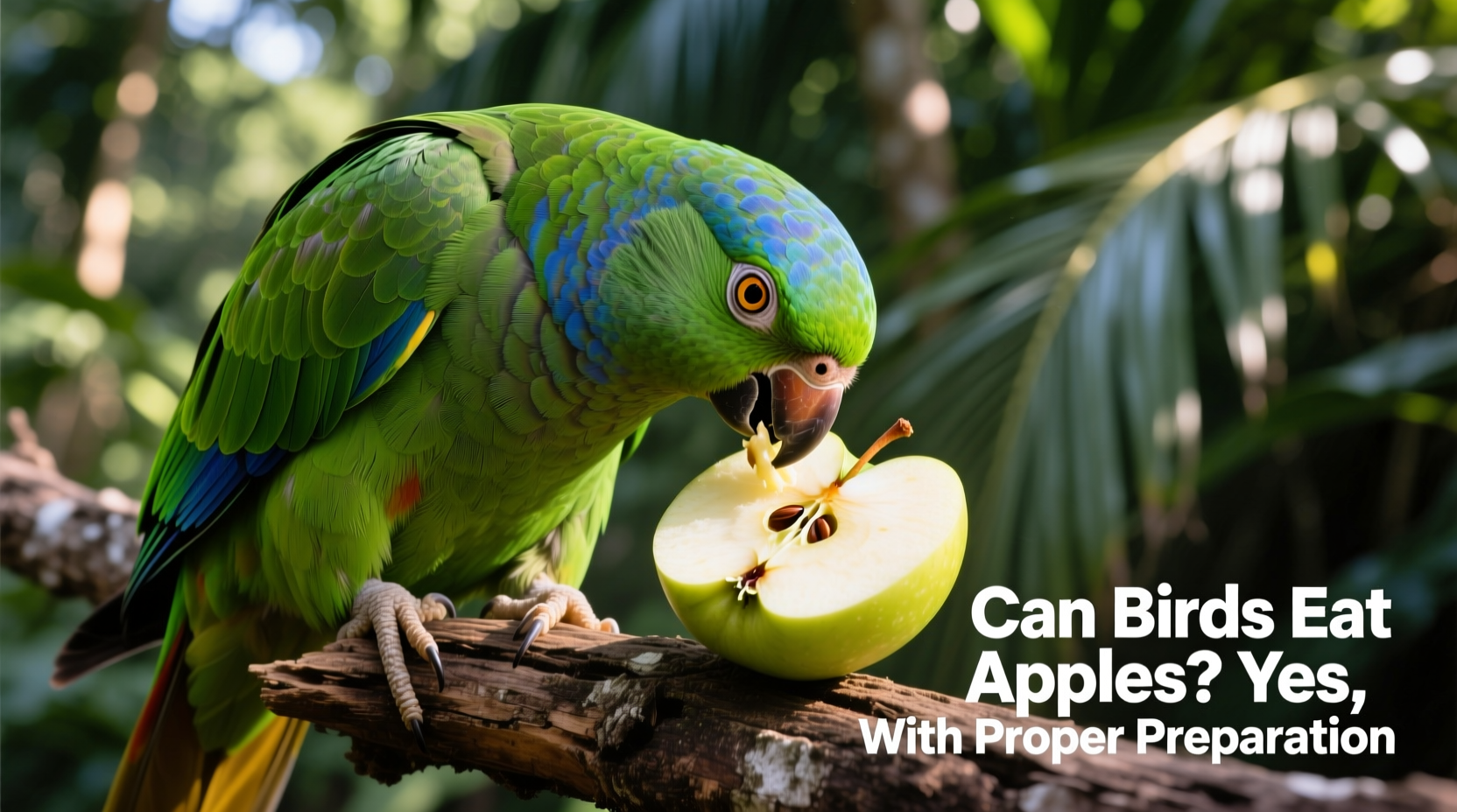 can birds eat apples