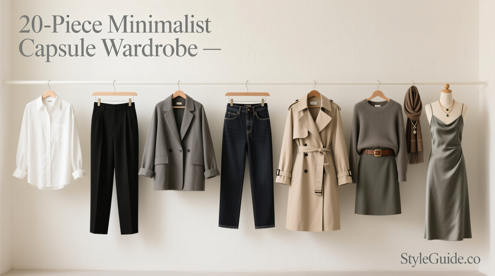 how to create a minimalist capsule wardrobe with 20 pieces or less