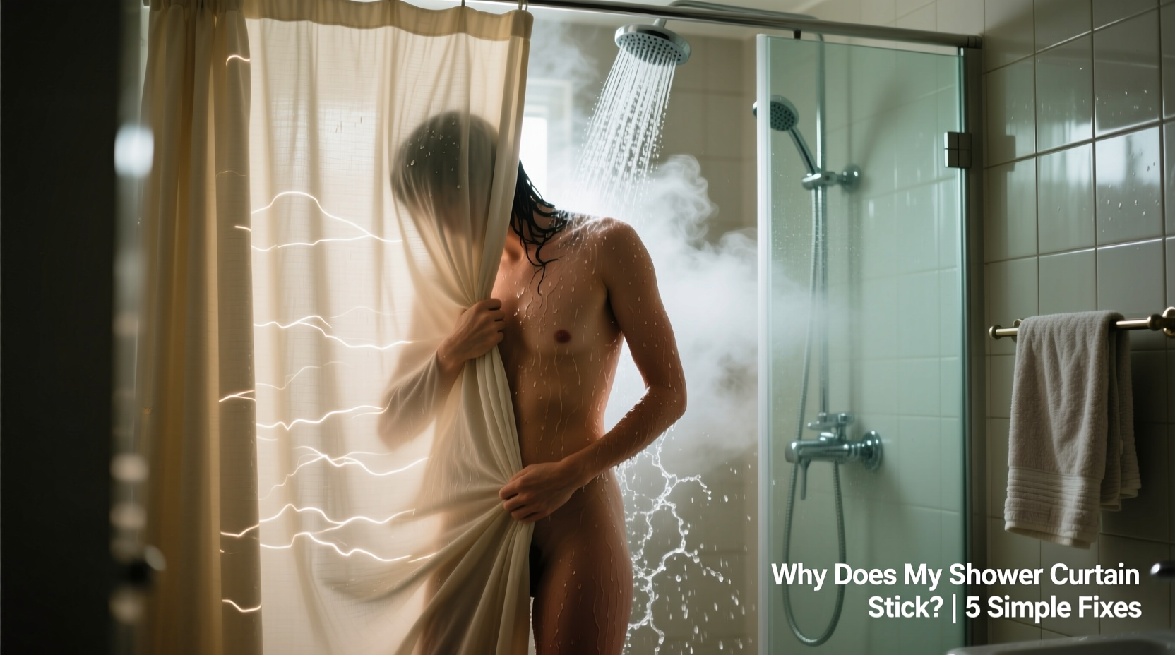 why does my shower curtain cling to me and how to prevent static annoyance