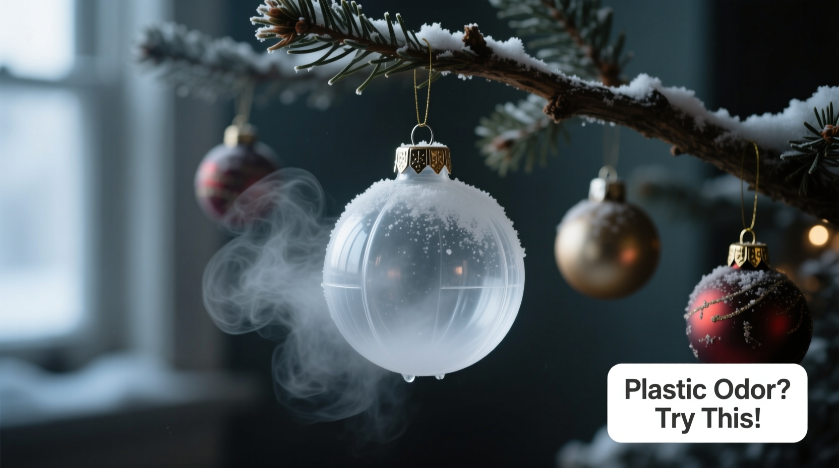why do some christmas ornaments smell like plastic how to remove it