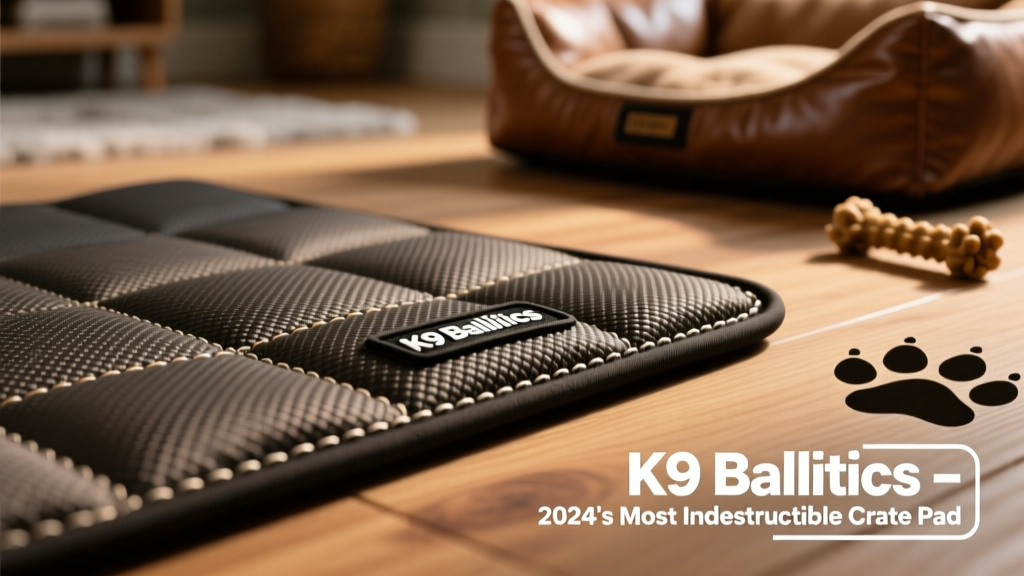 Close-up of K9 Ballistics pad showing ballistic nylon texture and reinforced stitching