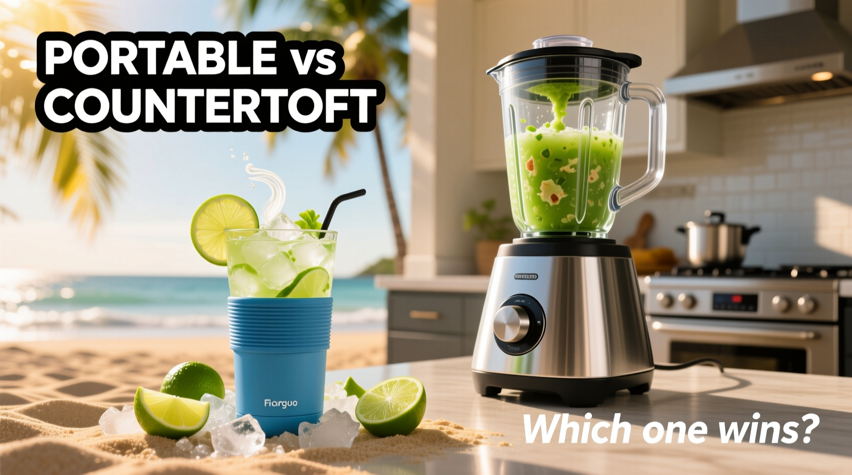 portable blender for frozen margaritas vs traditional countertop which wins