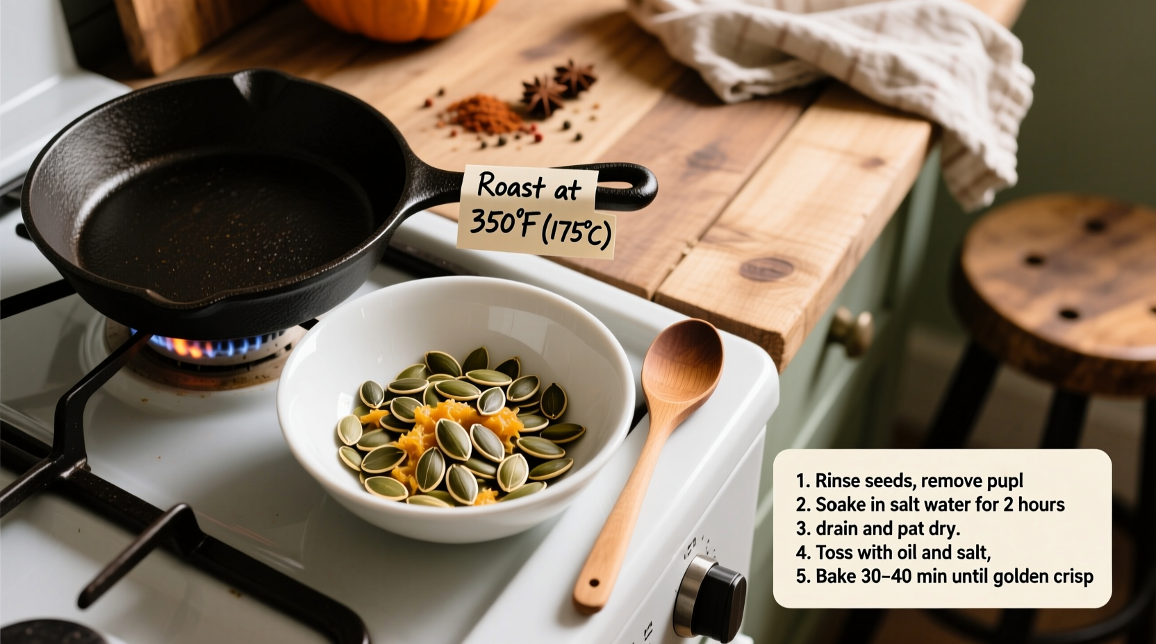 how to to roast pumpkin seeds