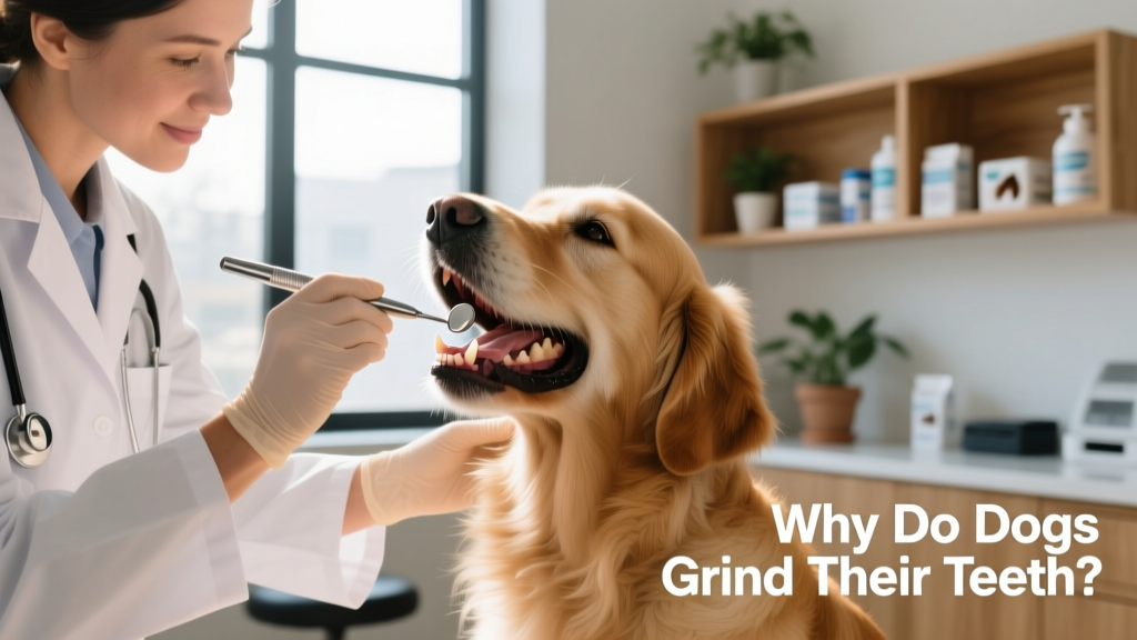 Veterinarian gently examining a dog’s mouth during a routine checkup