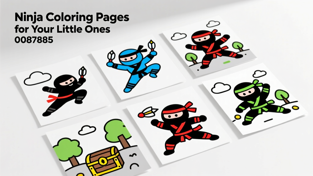 Ninja Coloring Pages for Your Little Ones: Fun, Focus, and Developmental Safety Tips