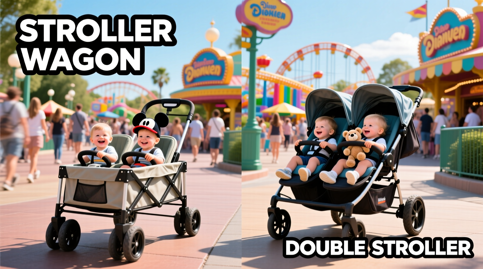 stroller wagon vs double stroller which is easier for theme parks