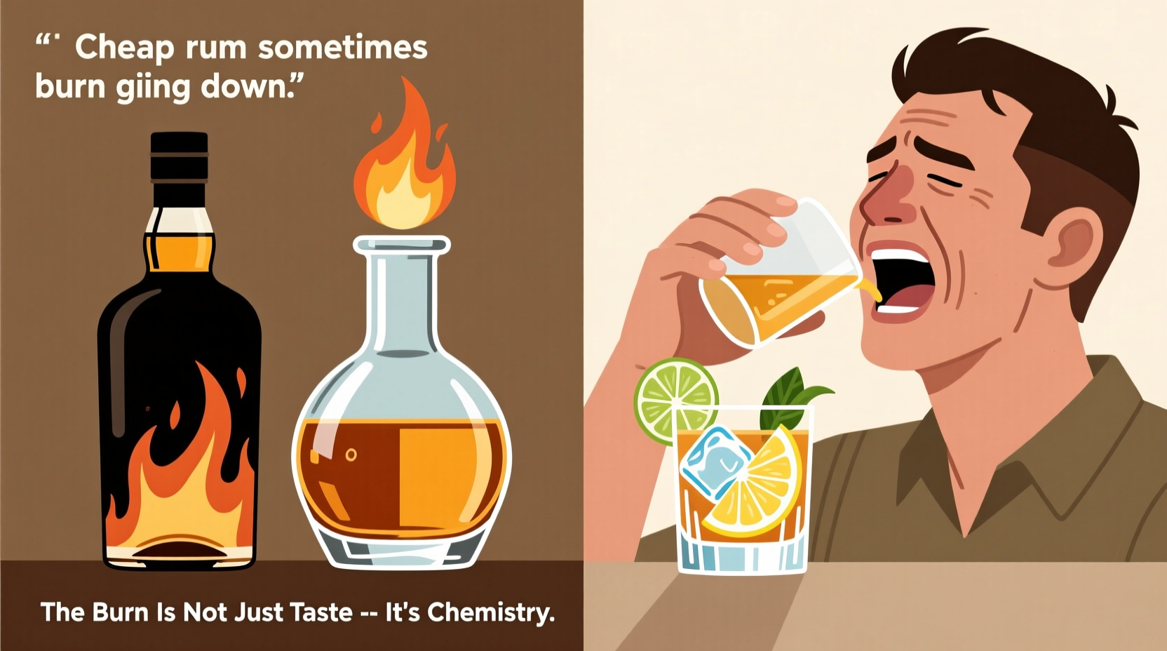 why does cheap rum sometimes burn going down how to avoid harshness