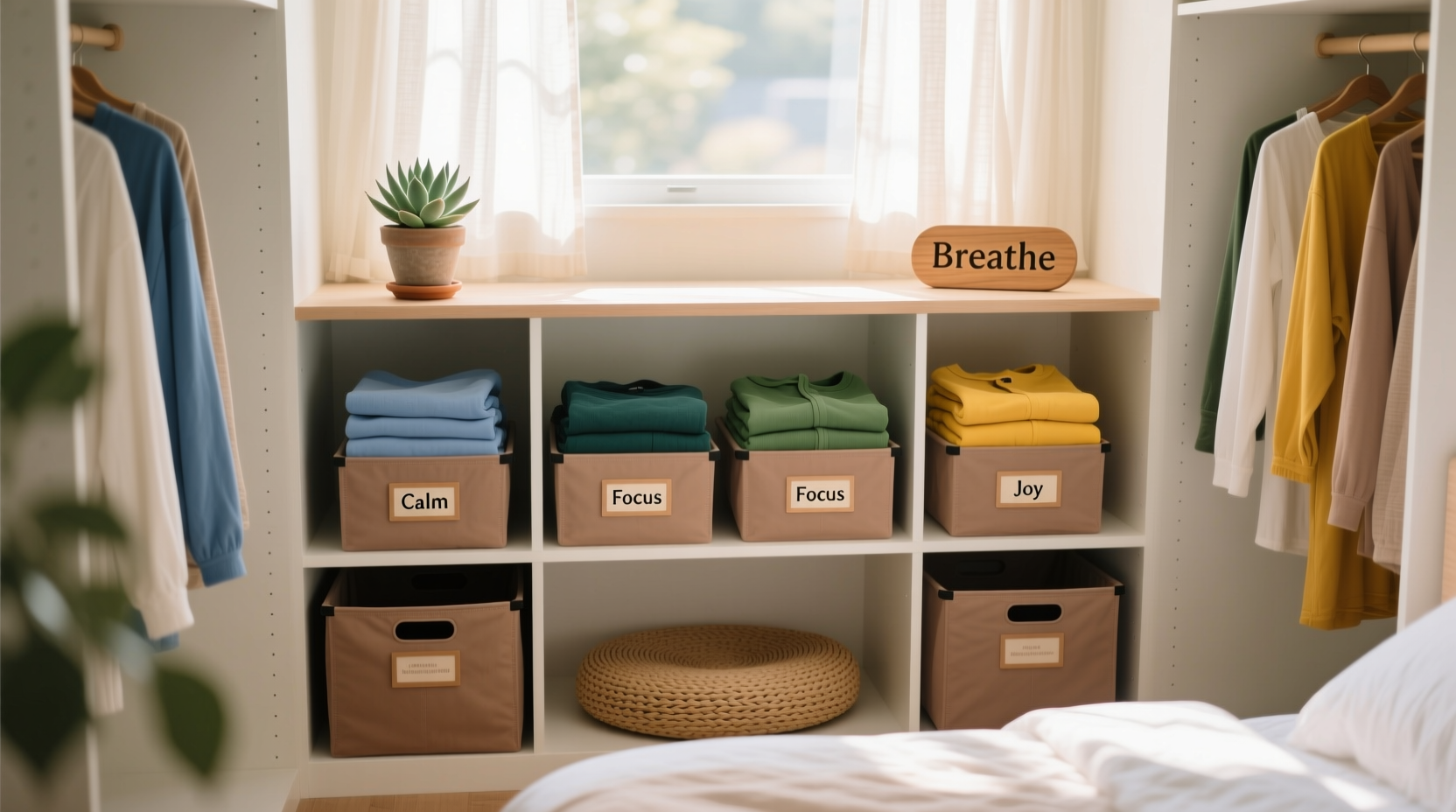 closet organization for mental wellness