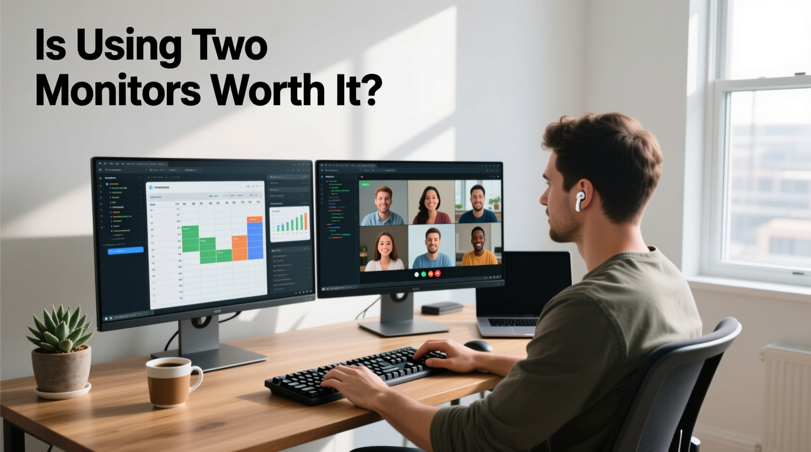 is using two monitors worth it for remote workers