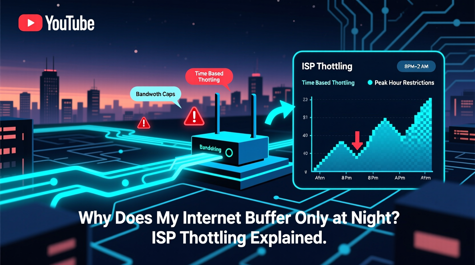 why does my internet buffer only at night isp throttling explained