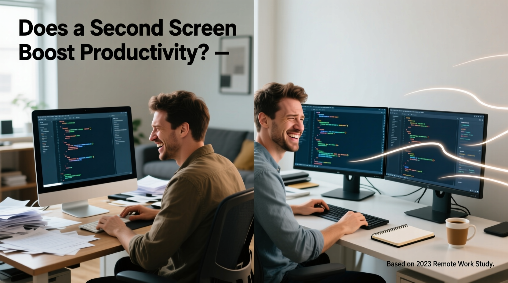 single monitor vs dual monitors does a second screen actually boost productivity