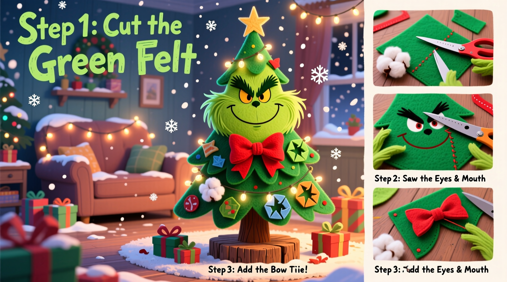 how to make the grinch christmas tree