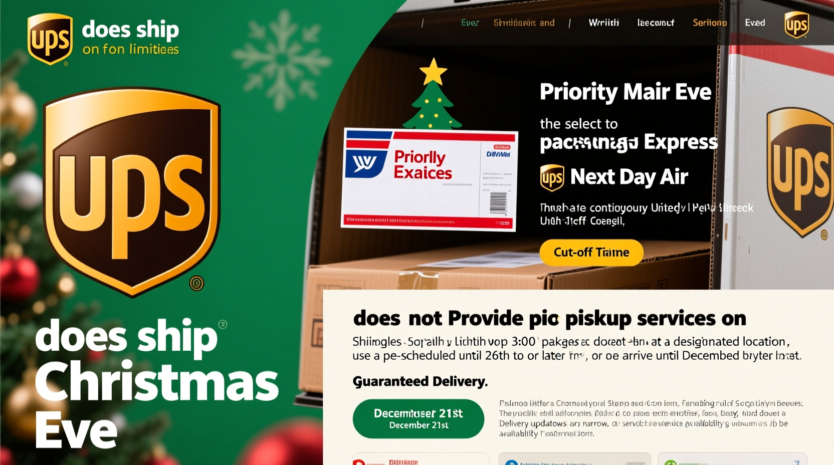 does ups ship on christmas eve