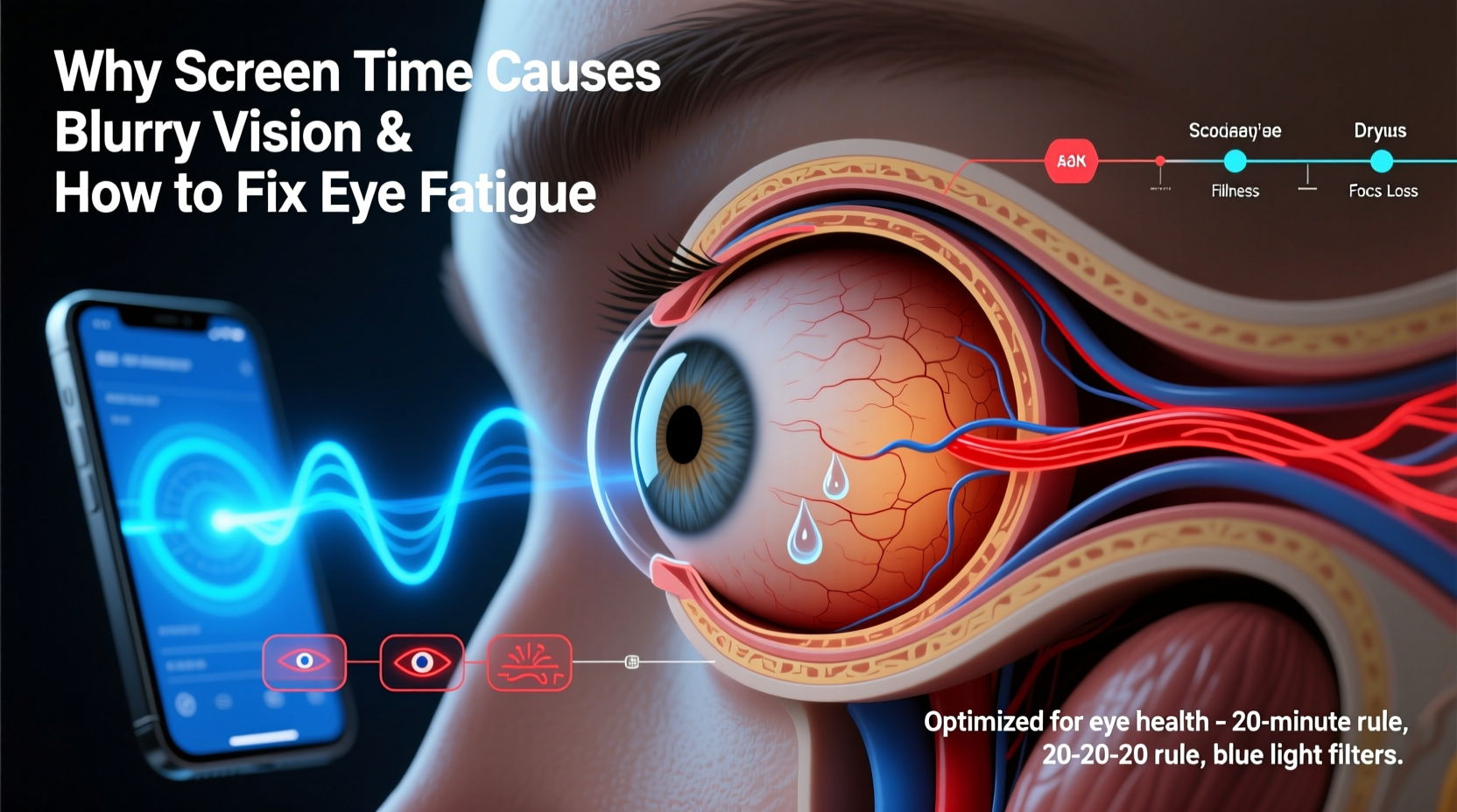 why does my vision go blurry after using screens and how to fix eye fatigue