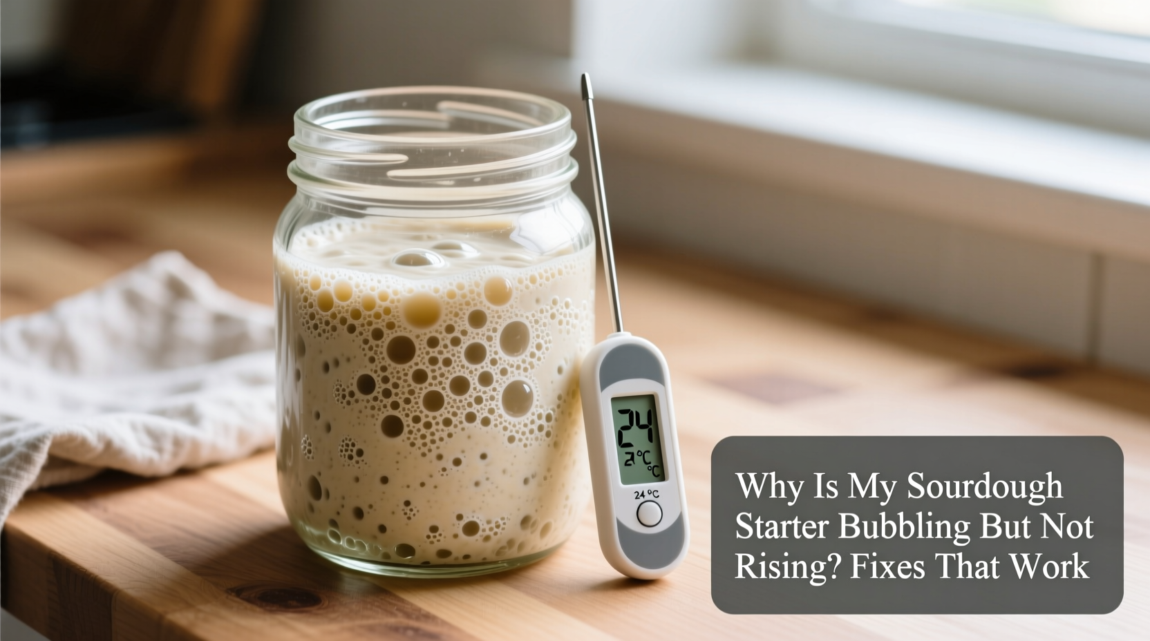 why is my sourdough starter bubbling but not rising fixes that work