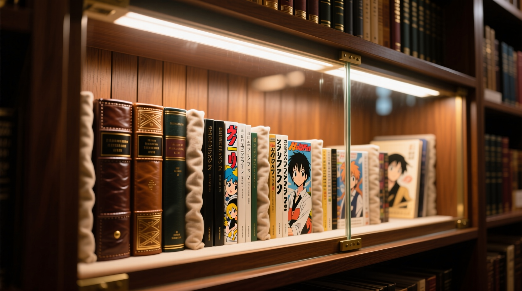 vertical manga storage without spine damage