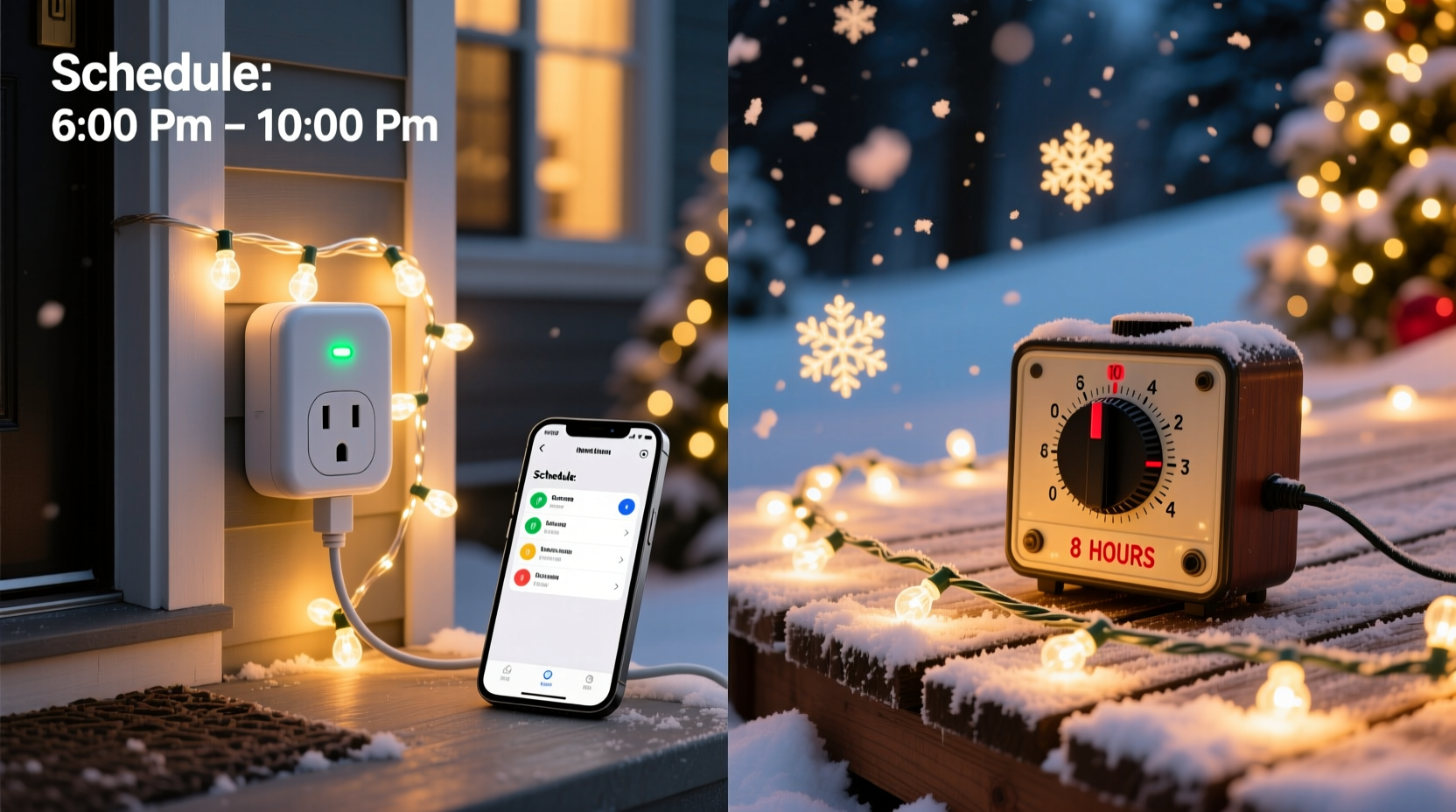 smart plug vs manual timer for scheduling christmas light displays