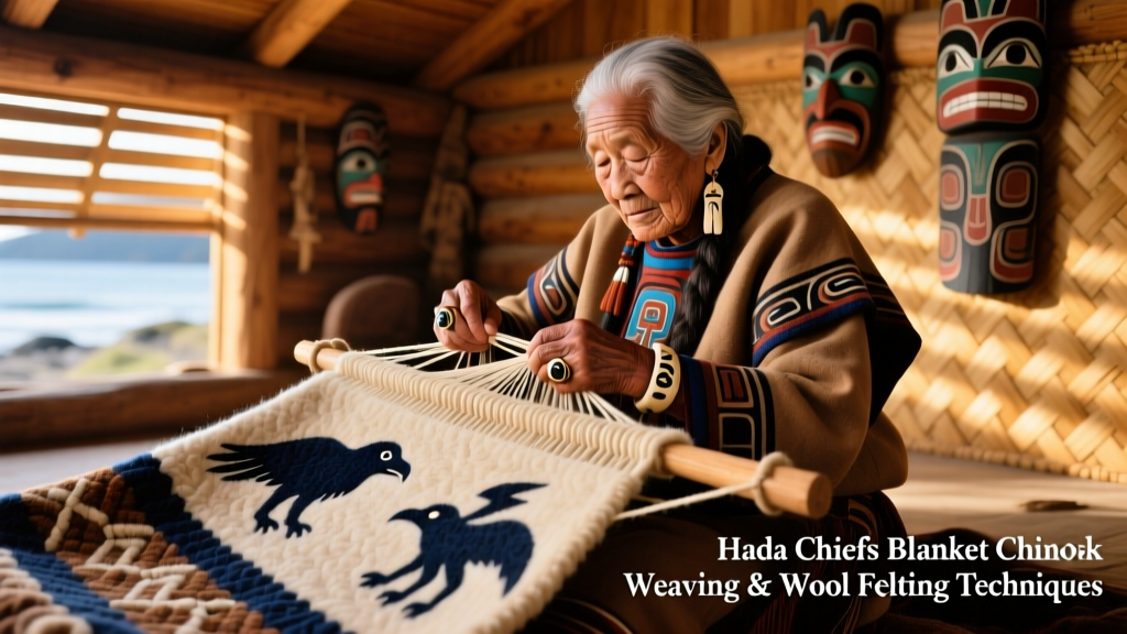 Haida Chiefs Blanket Chinook Weaving And Wool Felting Techniques