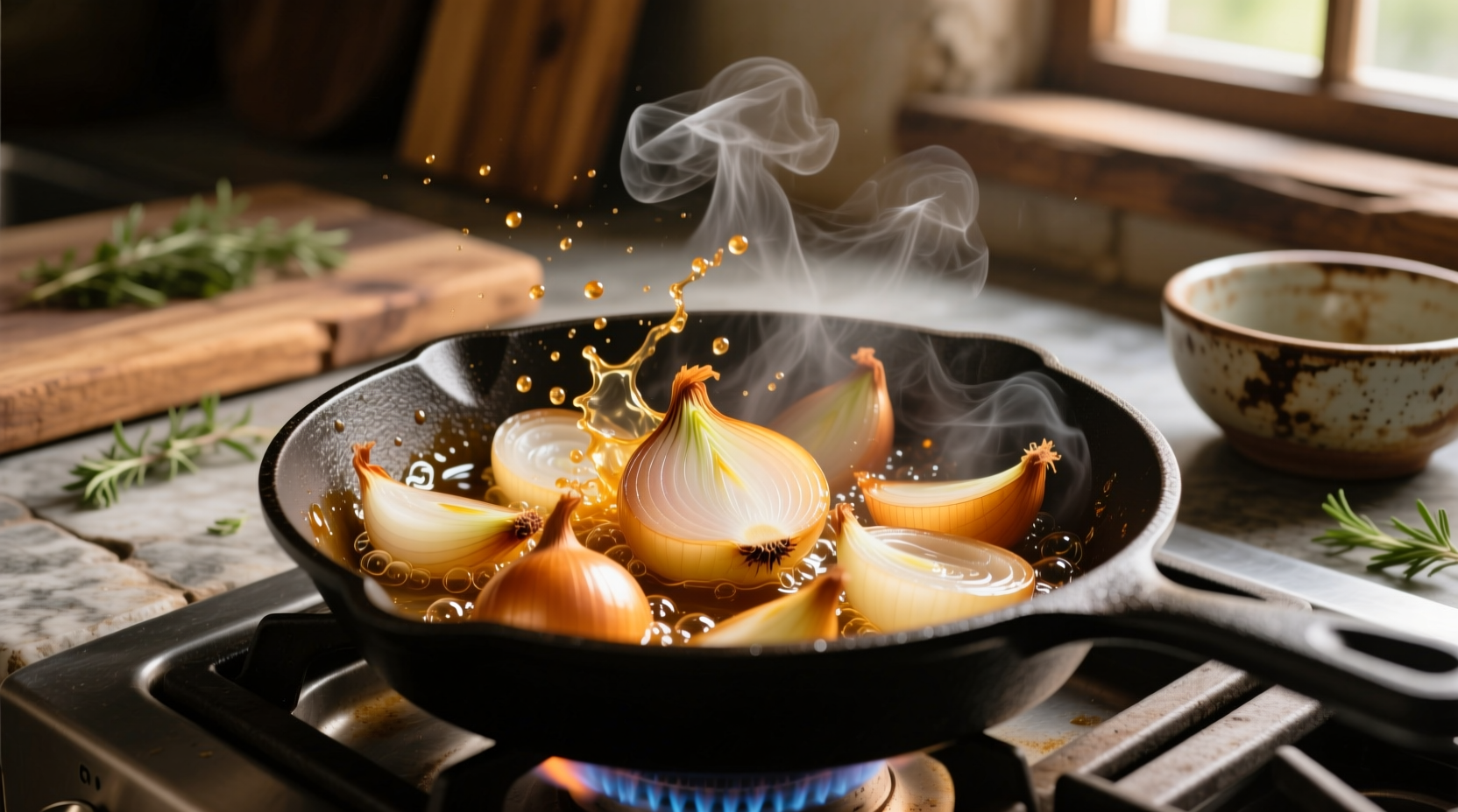 you need to sizzle some onions