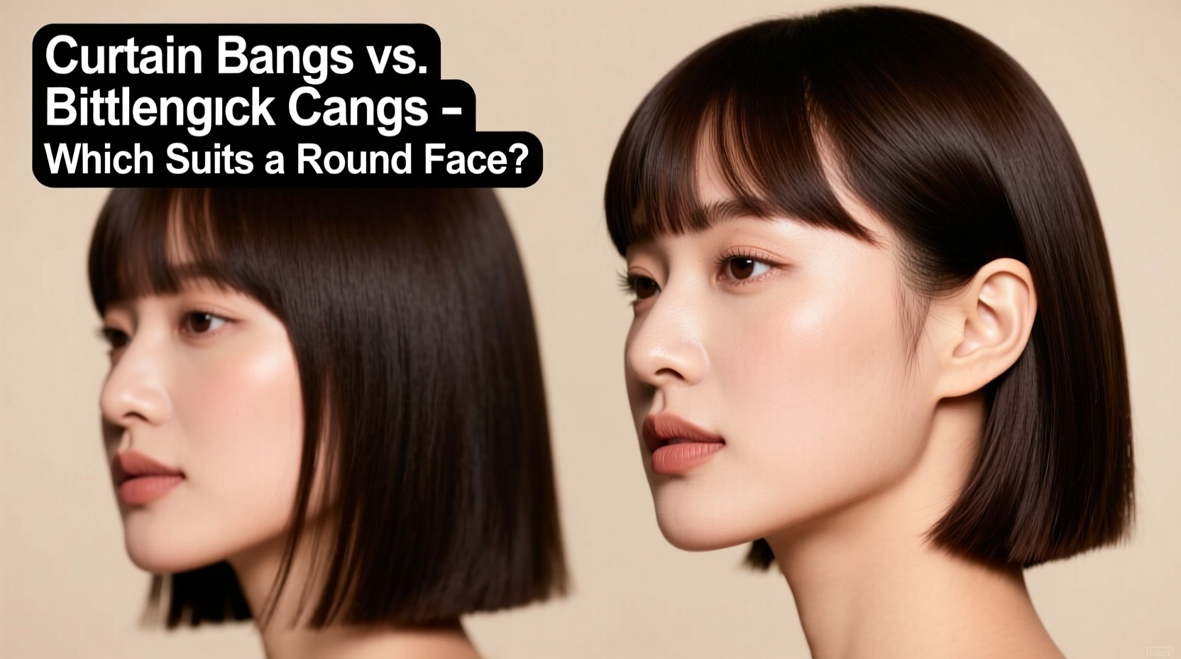 curtain bangs vs bottleneck bangs which fringe style suits a round face