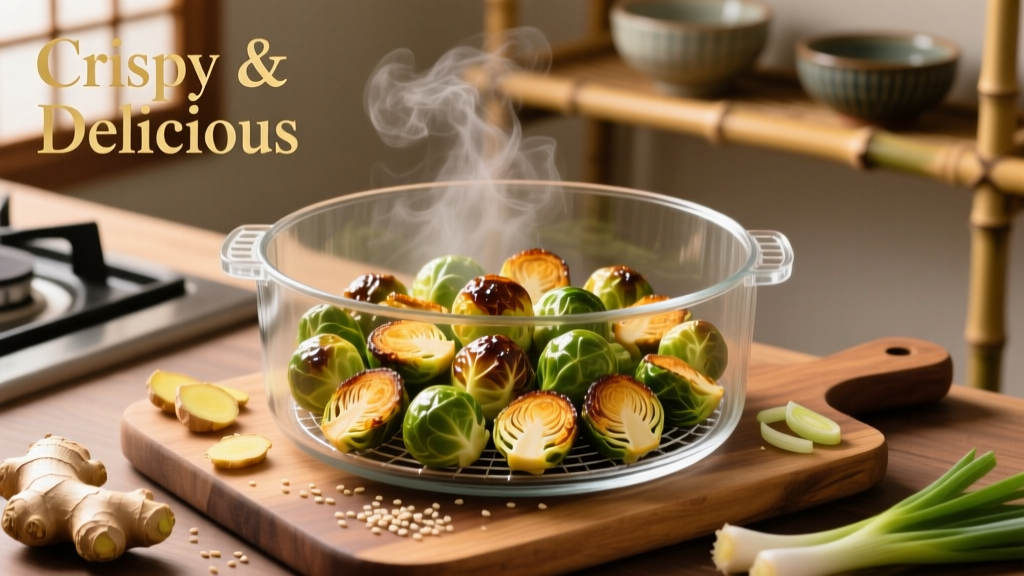 Asian Style Brussels Sprouts in Air Fryer (Crispy!)