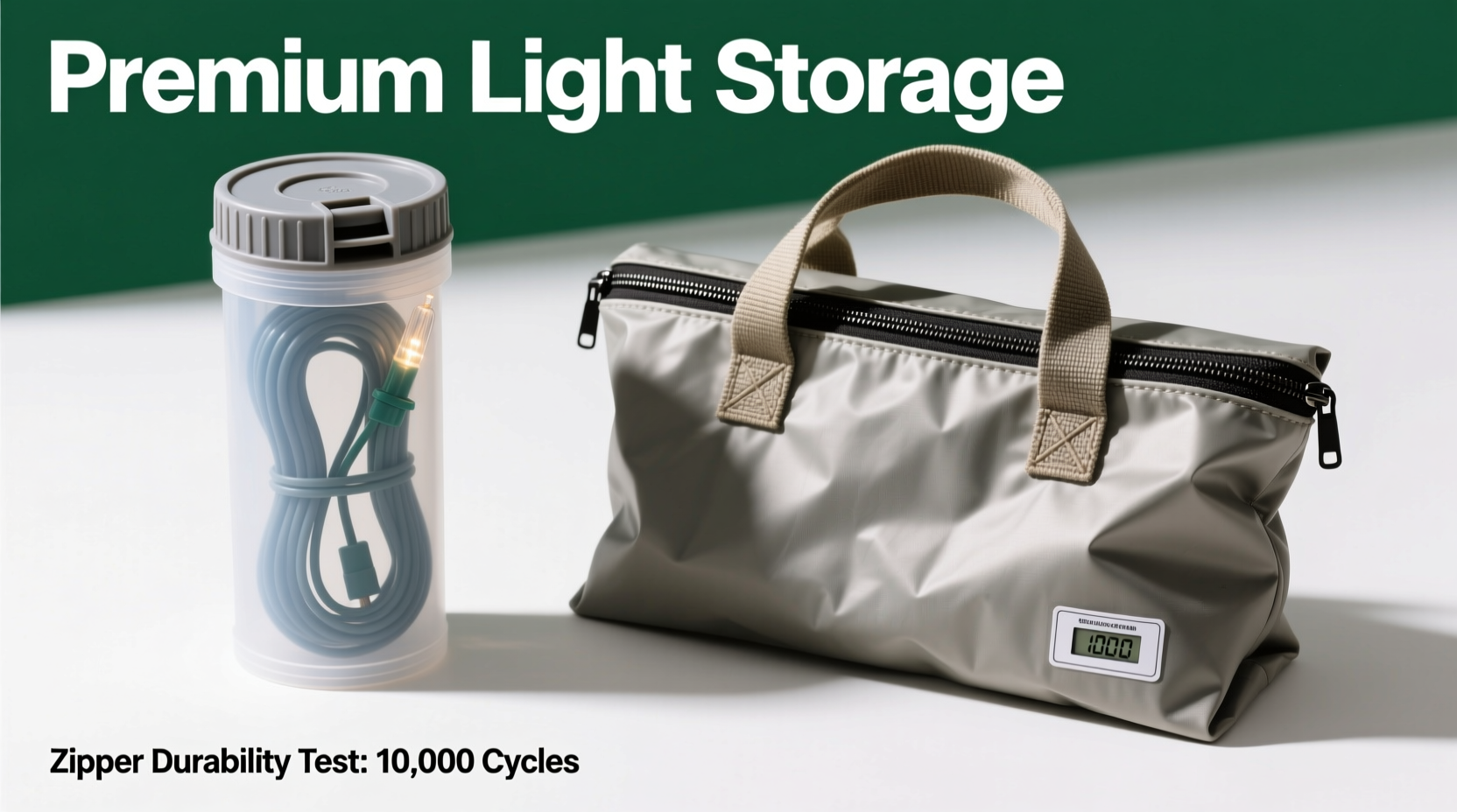 christmas light storage tube vs vacuum bag with handle which resists zipper failure