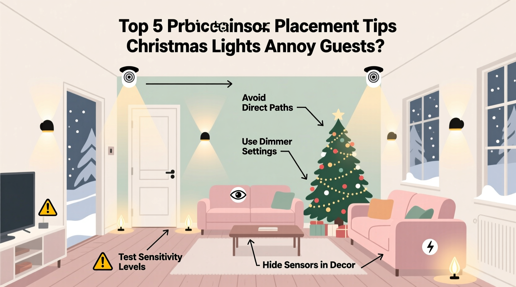 do motion sensor christmas lights annoy guests practical placement tips