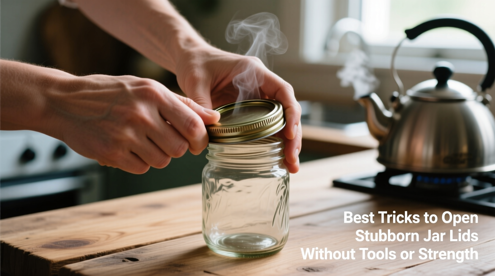 best tricks to open stubborn jar lids without tools or strength