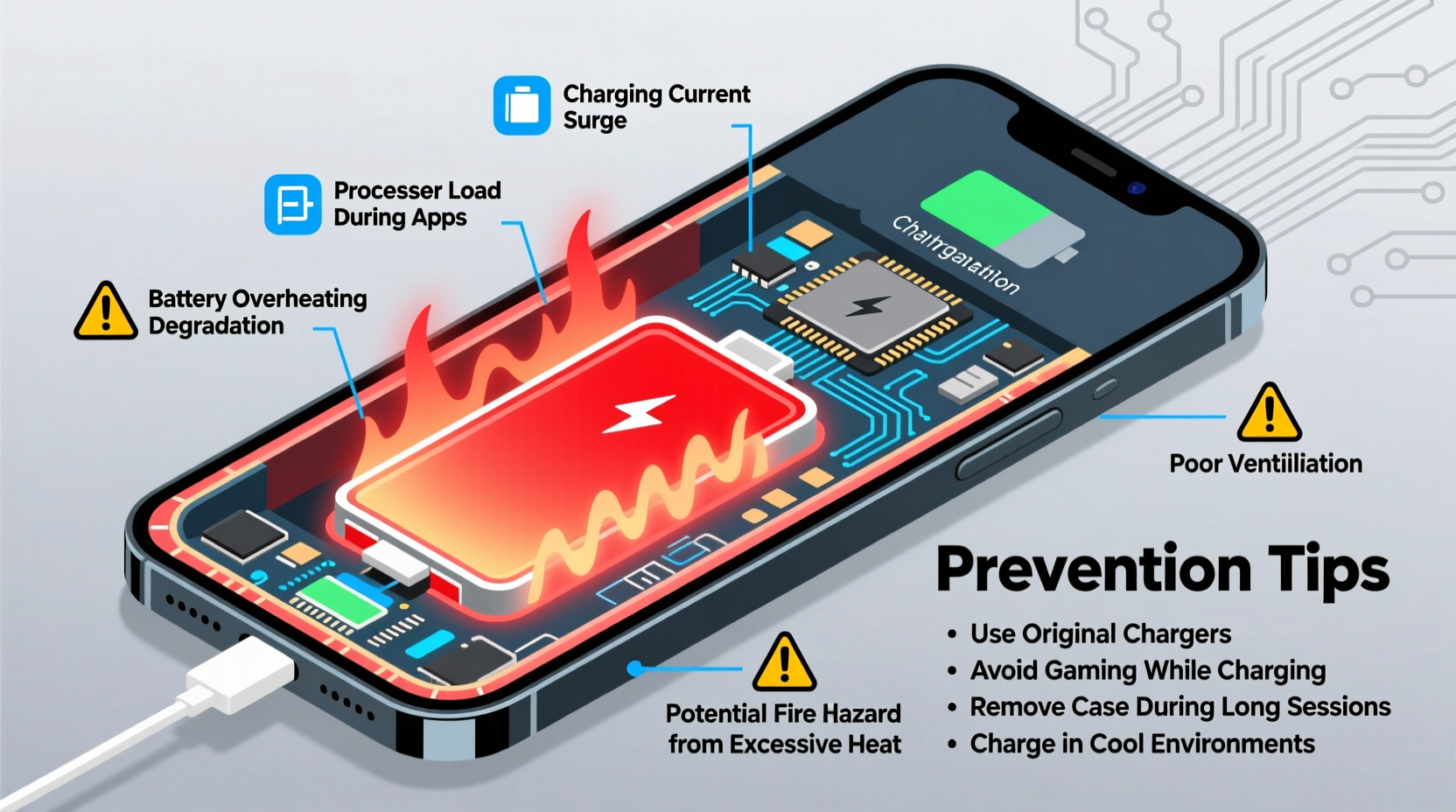 why does my phone get hot when charging while using it dangers and prevention